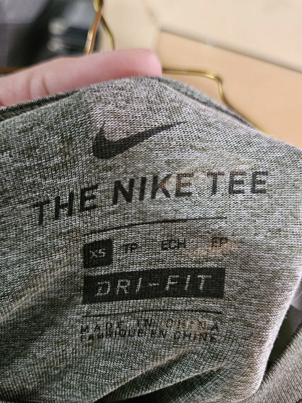 Nike Kids Heather Gray Short Sleeve Dri-FIT Tee
